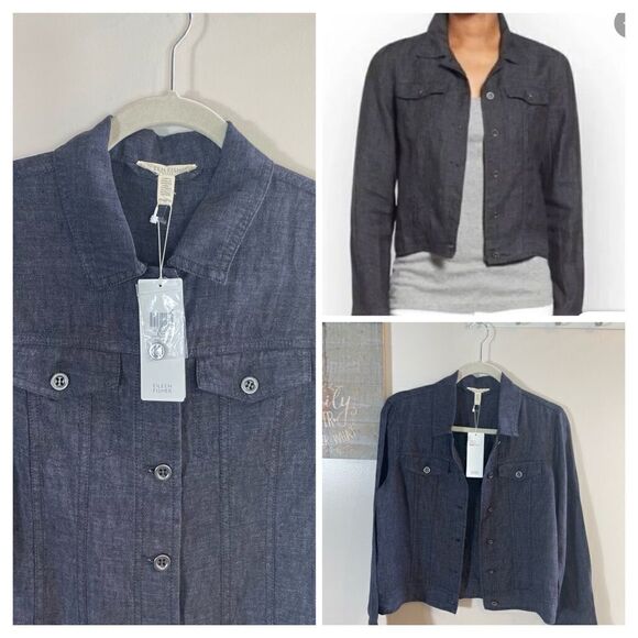 Eileen Fisher Blue Organic jacket - Picture 1 of 15